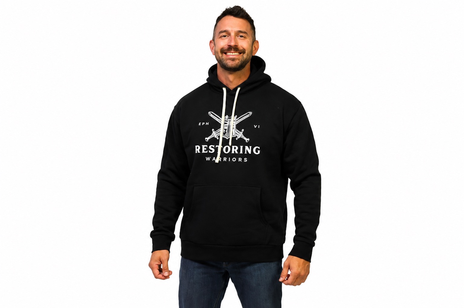 Restoring Warriors Hoodie - Large Logo front view