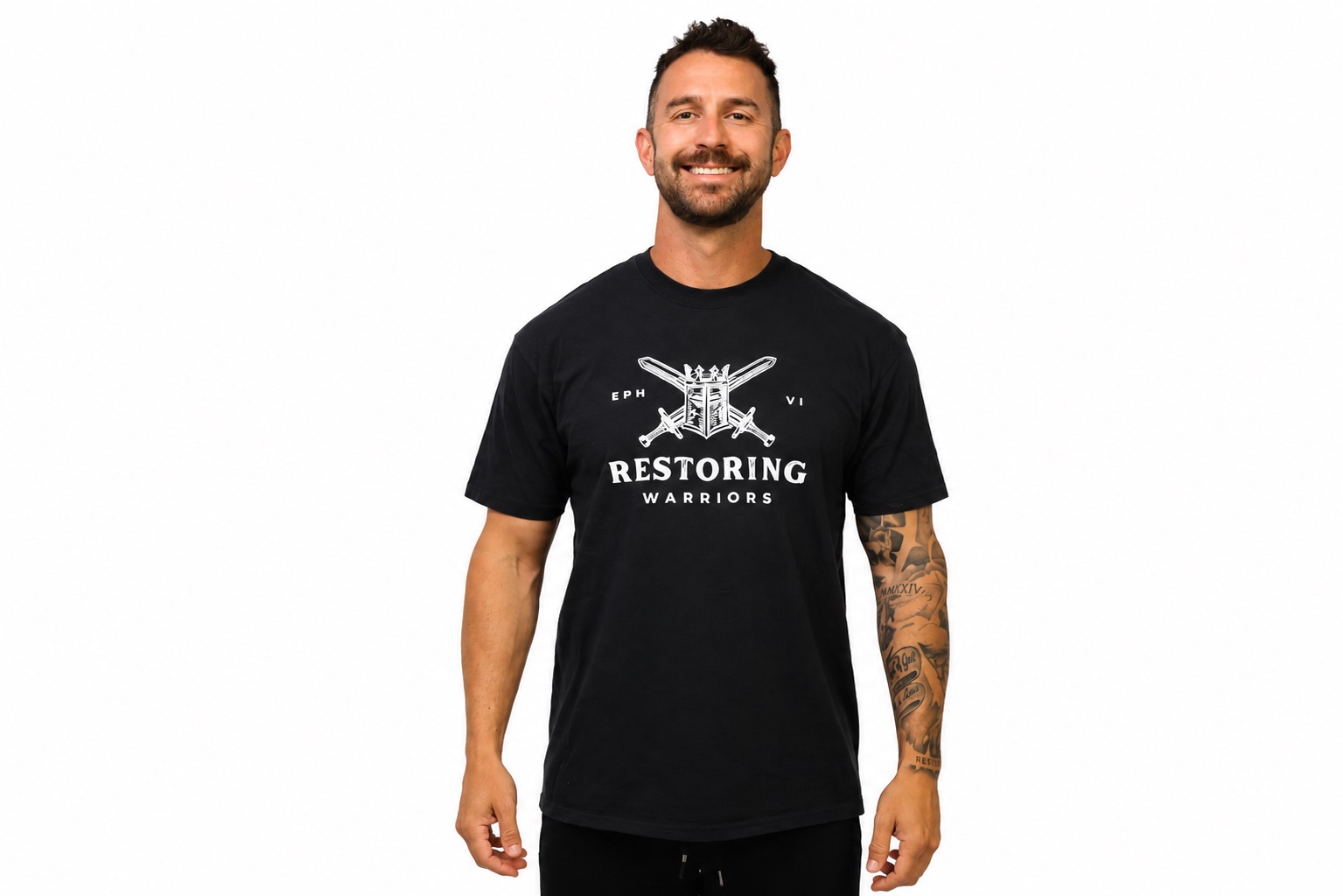 Restoring Warriors T - Large Logo Front Mens T-Shirt front view